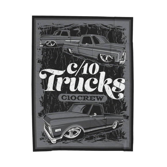 C/10 Truck (gray) | Velveteen Plush Blanket
